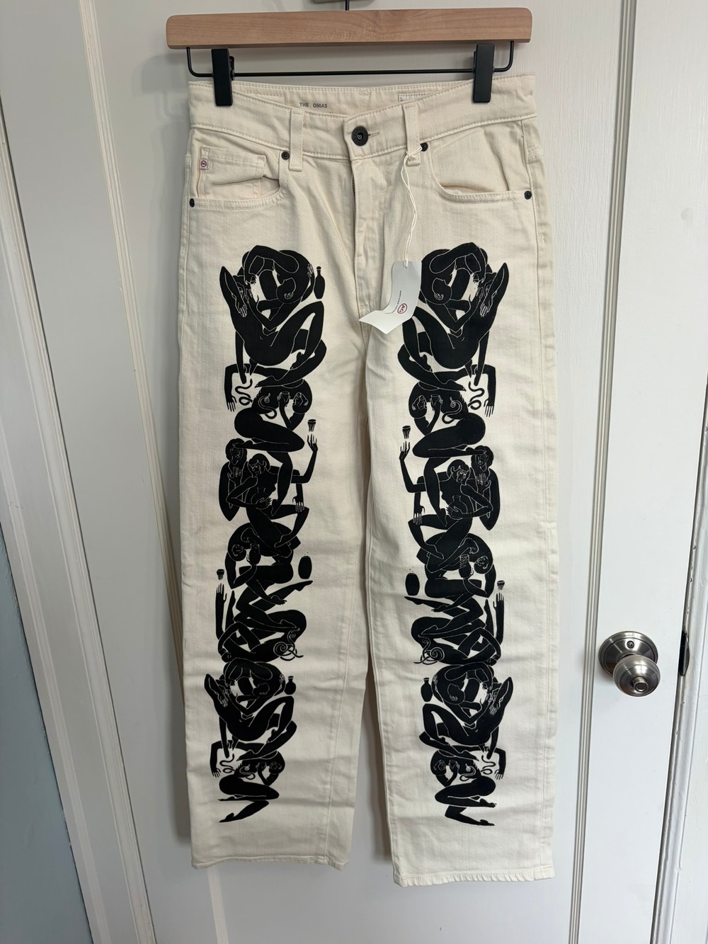 AG Adriano Goldschmied The Tomas Jeans Sz 26 Art Print Baggy Straight